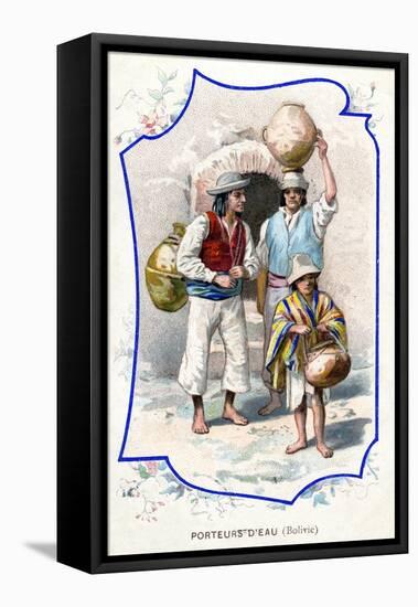 Water Carriers, Bolivia, 1911-null-Framed Stretched Canvas