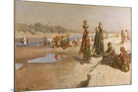 Water Carriers of the Ganges, C.1885 (Oil on Canvas)-Edwin Lord Weeks-Mounted Giclee Print