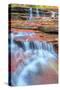 Water Cascades at The Subway, Zion National Park-Vincent James-Stretched Canvas
