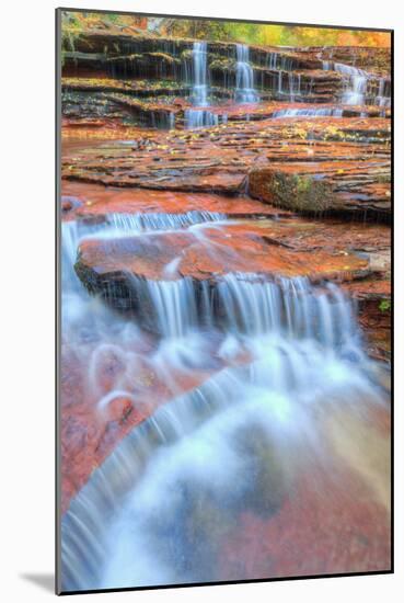 Water Cascades at The Subway, Zion National Park-Vincent James-Mounted Photographic Print