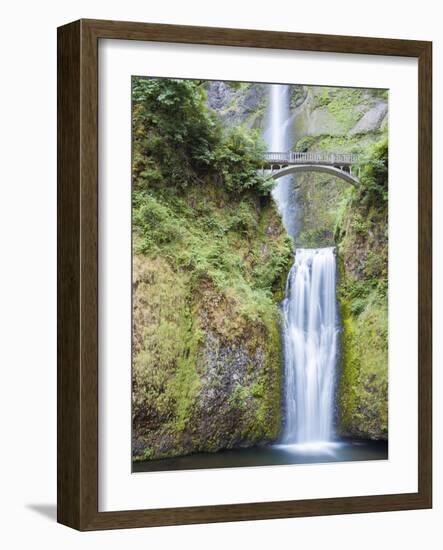 Water Cascades Down Multnomah Falls, Oregon-Ben Coffman-Framed Photographic Print