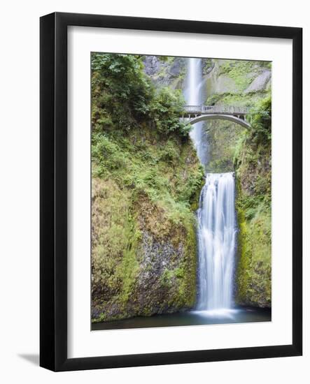 Water Cascades Down Multnomah Falls, Oregon-Ben Coffman-Framed Photographic Print