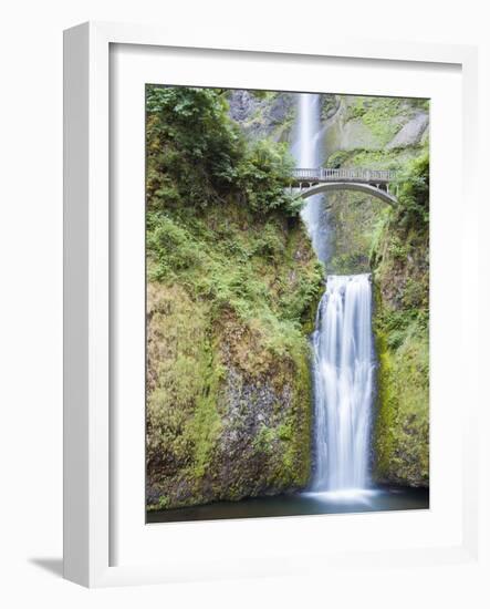 Water Cascades Down Multnomah Falls, Oregon-Ben Coffman-Framed Photographic Print