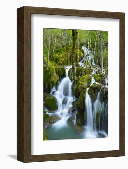 Water Cascading Down Toberia Falls-Juan Carlos Munoz-Framed Photographic Print