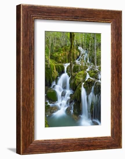 Water Cascading Down Toberia Falls-Juan Carlos Munoz-Framed Photographic Print