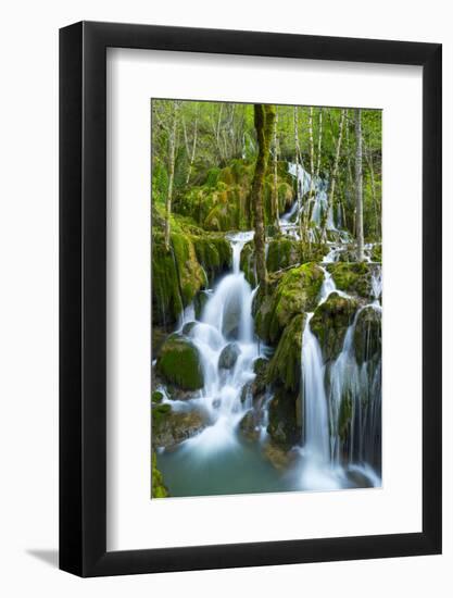 Water Cascading Down Toberia Falls-Juan Carlos Munoz-Framed Photographic Print