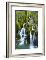 Water Cascading Down Toberia Falls-Juan Carlos Munoz-Framed Photographic Print