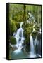 Water Cascading Down Toberia Falls-Juan Carlos Munoz-Framed Stretched Canvas