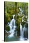 Water Cascading Down Toberia Falls-Juan Carlos Munoz-Stretched Canvas