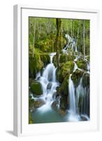 Water Cascading Down Toberia Falls-Juan Carlos Munoz-Framed Photographic Print