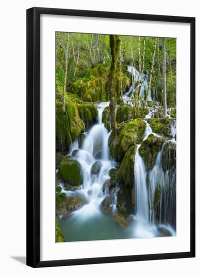 Water Cascading Down Toberia Falls-Juan Carlos Munoz-Framed Photographic Print