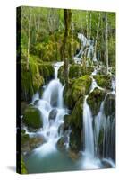 Water Cascading Down Toberia Falls-Juan Carlos Munoz-Stretched Canvas