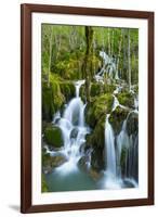 Water Cascading Down Toberia Falls-Juan Carlos Munoz-Framed Photographic Print