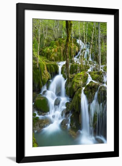 Water Cascading Down Toberia Falls-Juan Carlos Munoz-Framed Photographic Print