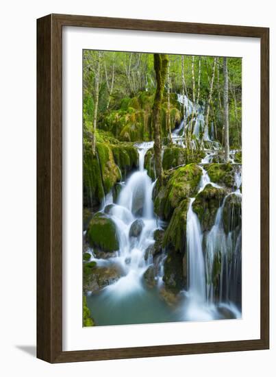 Water Cascading Down Toberia Falls-Juan Carlos Munoz-Framed Photographic Print