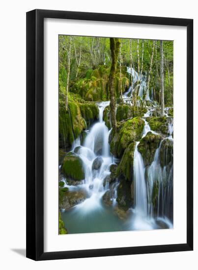 Water Cascading Down Toberia Falls-Juan Carlos Munoz-Framed Photographic Print