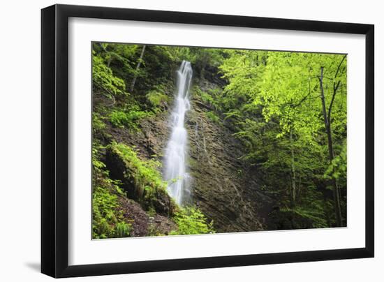 Water Cascading Flowing Over Partnach Gorge. Garmisch-Partenkirchen. Upper Bavaria. Germany-Oscar Dominguez-Framed Photographic Print