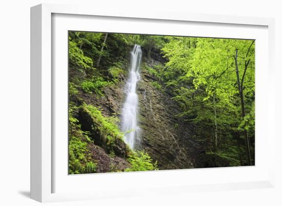 Water Cascading Flowing Over Partnach Gorge. Garmisch-Partenkirchen. Upper Bavaria. Germany-Oscar Dominguez-Framed Photographic Print