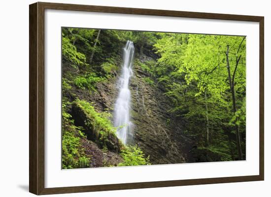 Water Cascading Flowing Over Partnach Gorge. Garmisch-Partenkirchen. Upper Bavaria. Germany-Oscar Dominguez-Framed Photographic Print