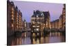 Water castle (Wasserschloss), Speicherstadt, Hamburg, Hanseatic Citiy, Germany, Europe-Markus Lange-Stretched Canvas