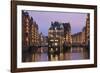 Water castle (Wasserschloss), Speicherstadt, Hamburg, Hanseatic Citiy, Germany, Europe-Markus Lange-Framed Photographic Print