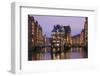 Water castle (Wasserschloss), Speicherstadt, Hamburg, Hanseatic Citiy, Germany, Europe-Markus Lange-Framed Photographic Print