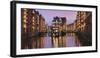 Water castle (Wasserschloss), Speicherstadt, Hamburg, Hanseatic Citiy, Germany, Europe-Markus Lange-Framed Photographic Print