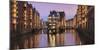 Water castle (Wasserschloss), Speicherstadt, Hamburg, Hanseatic Citiy, Germany, Europe-Markus Lange-Mounted Photographic Print