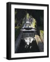 Water Channel and Fountain in the Gardens of the Generalife, Alhambra, Andalucia-Sheila Terry-Framed Photographic Print