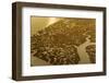 Water Channels Making Patterns in Saltmarsh, Seen from the Air. Abbotts Hall Farm, Essex, UK-Terry Whittaker-Framed Photographic Print