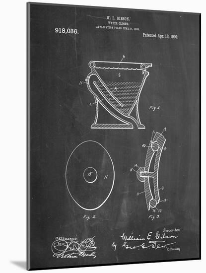 Water Closet Patent-null-Mounted Art Print