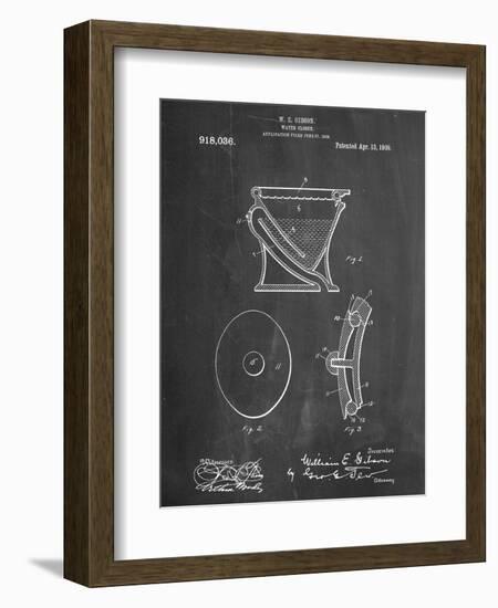 Water Closet Patent-null-Framed Art Print