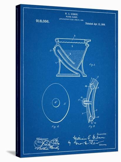 Water Closet Patent-null-Stretched Canvas