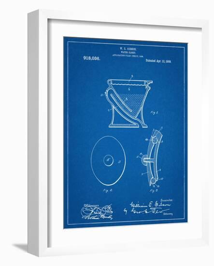 Water Closet Patent-null-Framed Art Print