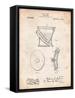 Water Closet Patent-Cole Borders-Framed Stretched Canvas