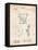 Water Closet Patent-Cole Borders-Framed Stretched Canvas