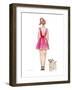 Water Color Girl With Puppy I-Lanie Loreth-Framed Art Print