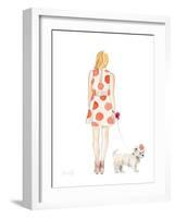 Water Color Girl With Puppy II-Lanie Loreth-Framed Art Print