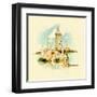 Water Color Illustration Istanbul Scene-trentemoller-Framed Art Print