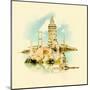 Water Color Illustration Istanbul Scene-trentemoller-Mounted Art Print