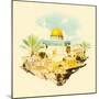 Water Color Illustration Jerusalem View-trentemoller-Mounted Art Print