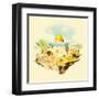 Water Color Illustration Jerusalem View-trentemoller-Framed Art Print