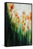 Water Color Poppy Feild-Rikki Drotar-Framed Stretched Canvas