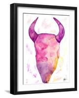 Water Color Skull-Kat Papa-Framed Art Print