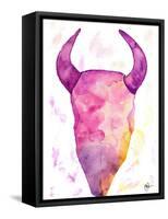 Water Color Skull-Kat Papa-Framed Stretched Canvas