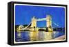 Water Color Tower Bridge London-trentemoller-Framed Stretched Canvas