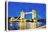 Water Color Tower Bridge London-trentemoller-Stretched Canvas