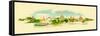 Water Color Vector Panoramic Bangkok View-trentemoller-Framed Stretched Canvas