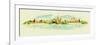 Water Color Vector Panoramic Moscow View-trentemoller-Framed Art Print