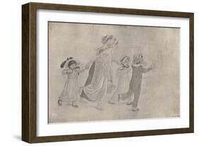 'Water-Colour Drawing for Colour Wood-Block Print', 1880-1890, (1923)-Catherine Greenaway-Framed Giclee Print